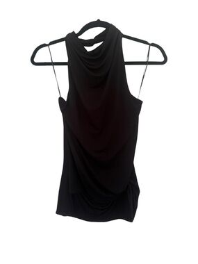 NWT Naked Wardrobe Black Backless Halter Top Modal Tank Top Size Small